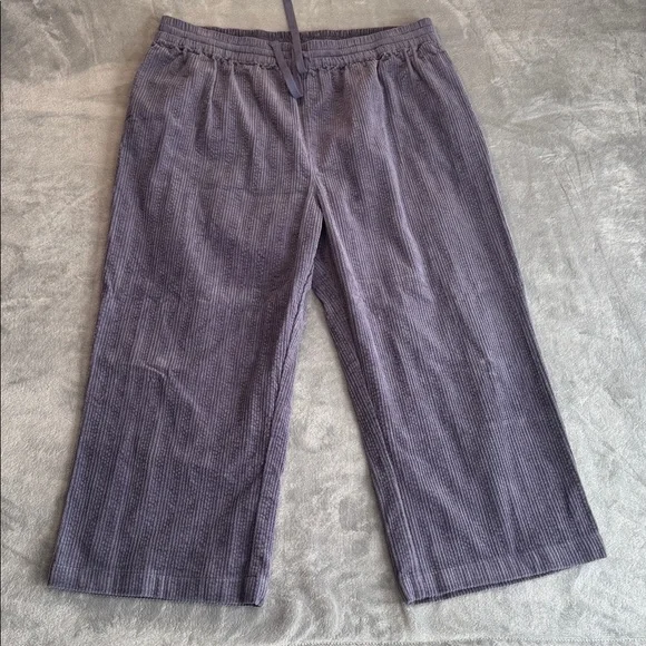 NWOT Lucy & Yak Norris Wide Leg Cotton Corduroy Purple Trousers - Picture 4 of 15